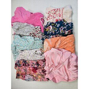 Torrid Top Lot 9 Floral Blouses Size 1 Feminine Babydoll Flirty Peasant Boho 1X